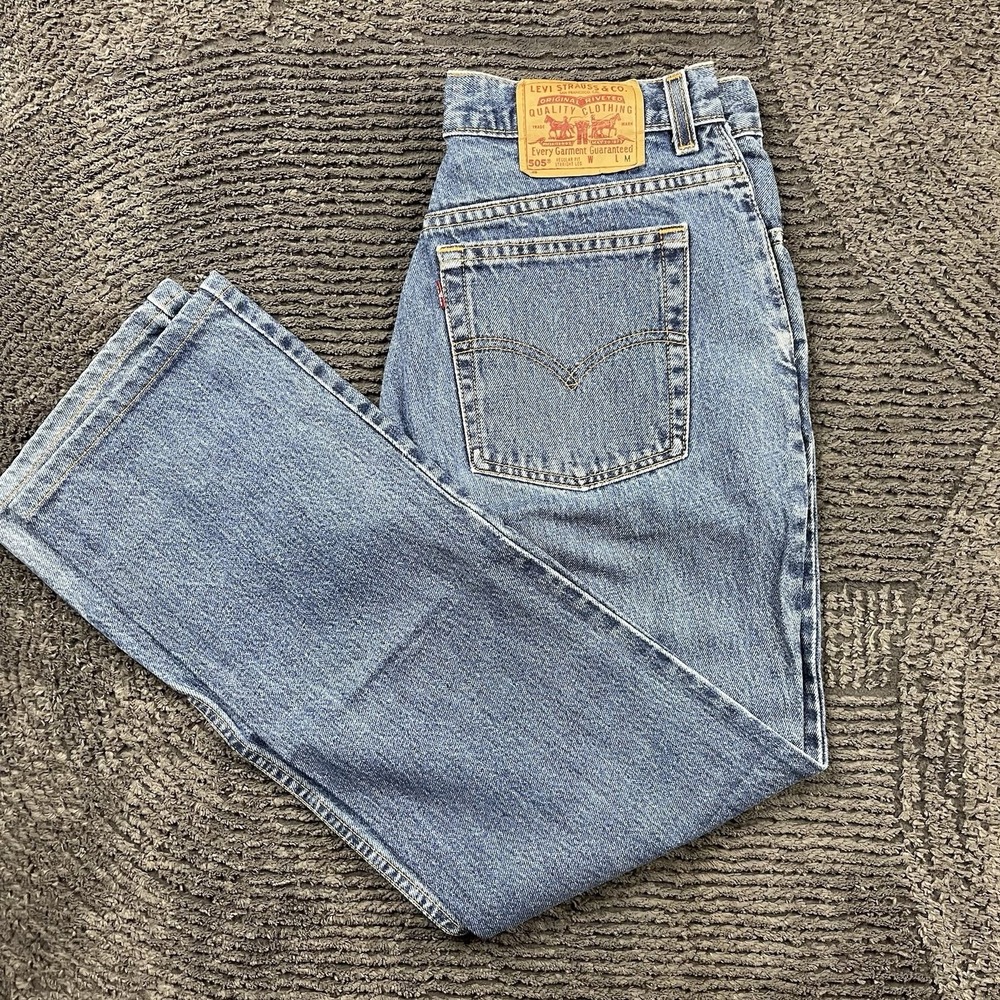 Vintage Levi's 505 Jeans Women's Size 13 Jr M USA Made Straight Leg‎ Denim 00s